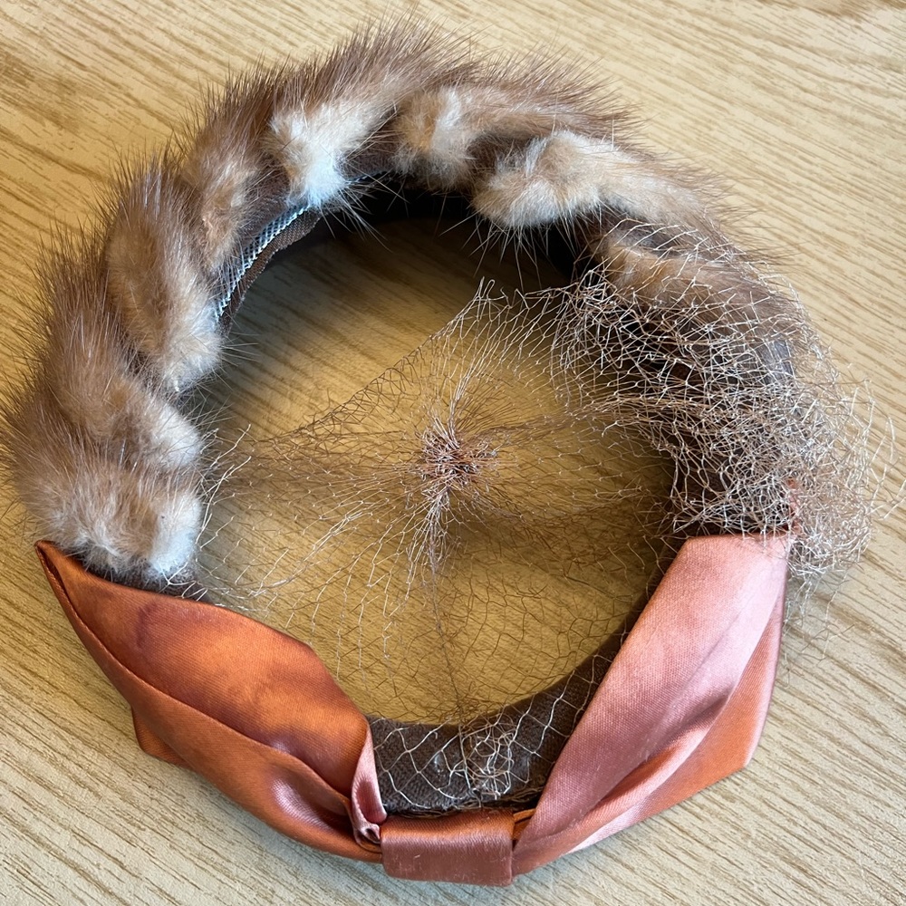 Vintage Mink Hat / Headpiece
